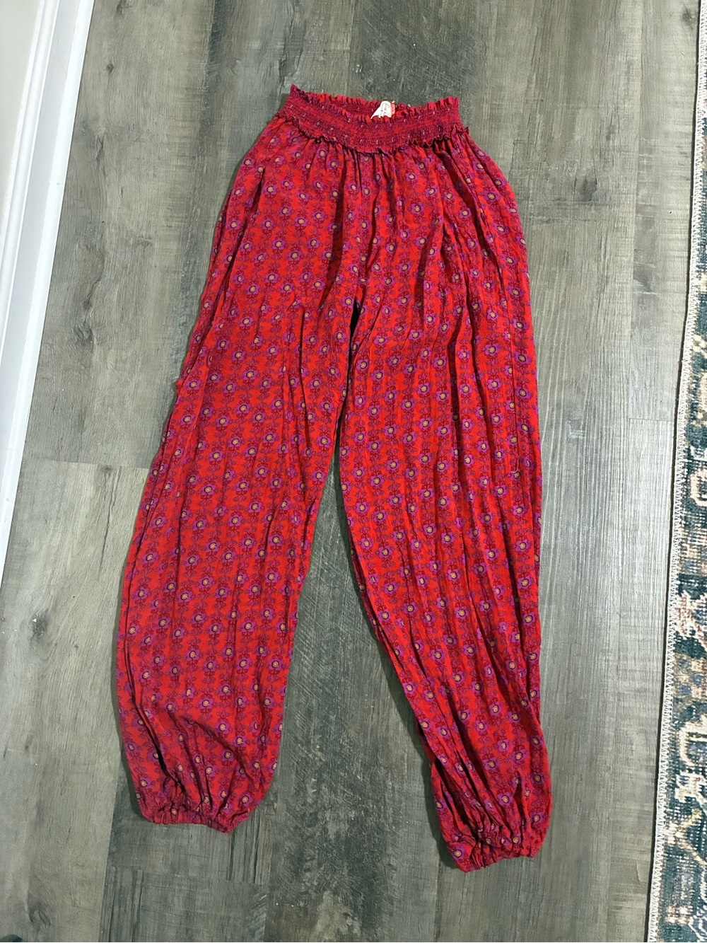 NATURAL LIFE Red Printed Harem Pants
